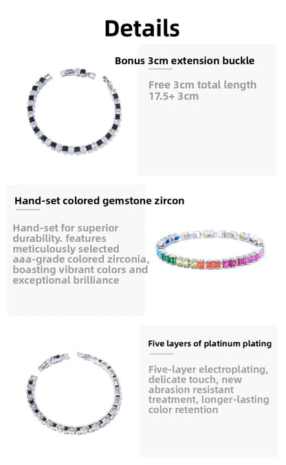 High-End Silver Zircon Bracelet – New Arrival