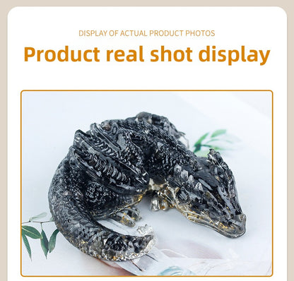 Donghai County Natural Crystal White Crystal Sleeping Dragon Lying Dragon Amethyst Glass-like Office Resin Crystal Ornament