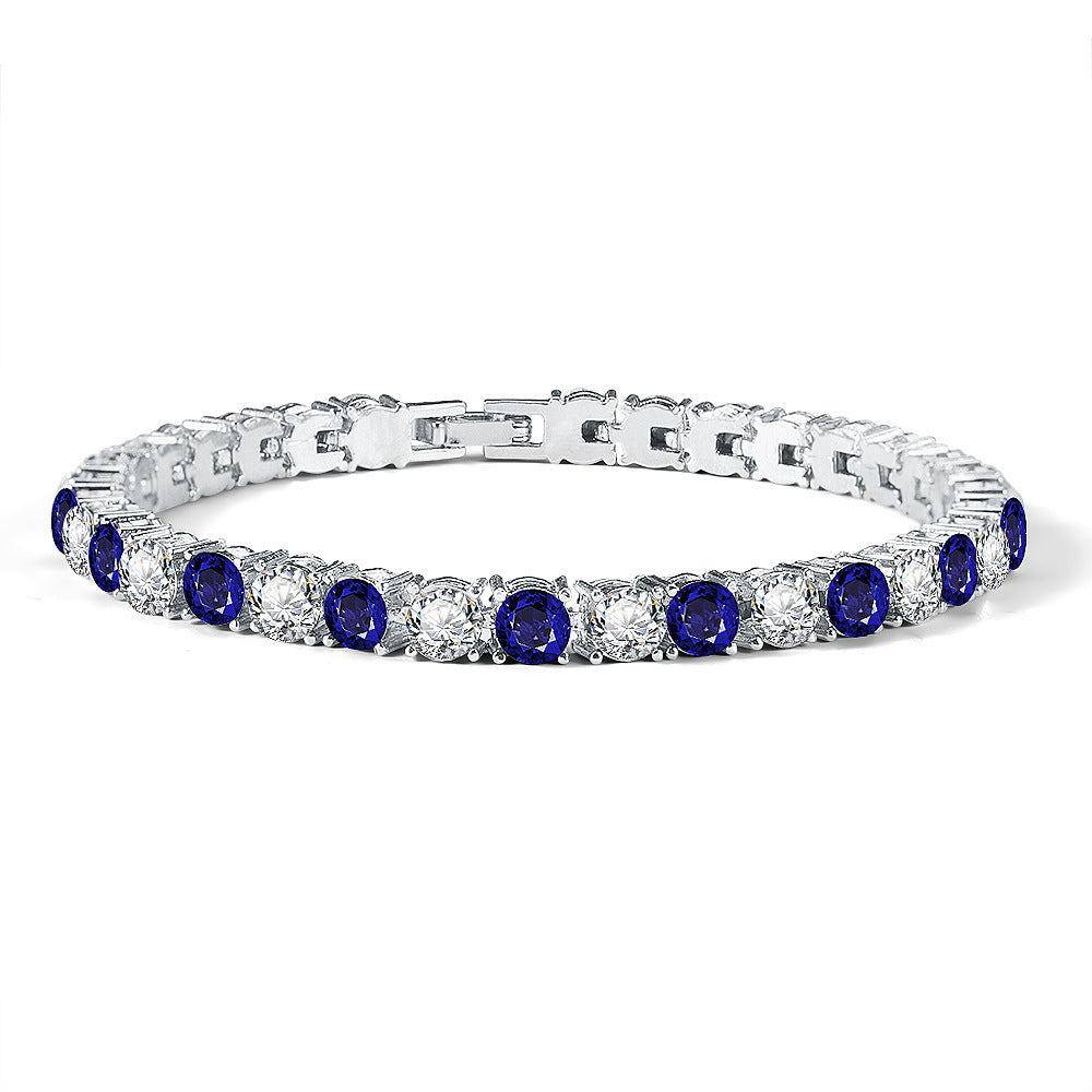 Full Rhinestone Tennis Bracelet – Hip-Hop Style