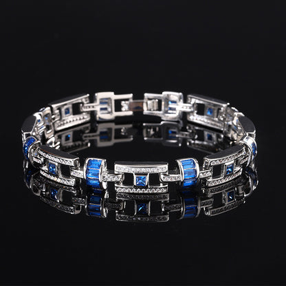 Square Ruby Cloisonné Bracelet – Luxury Style