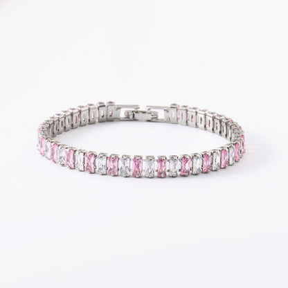 Hip-Hop Polka Dot Zircon Tennis Bracelet