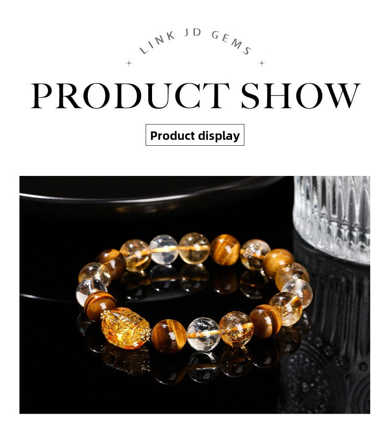 5A Yellow Tiger Eye Pixiu Bracelet – Wealth Style