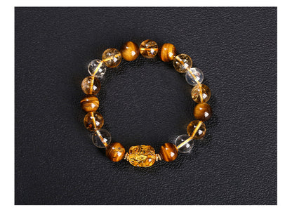 5A Yellow Tiger Eye Pixiu Bracelet – Wealth Style