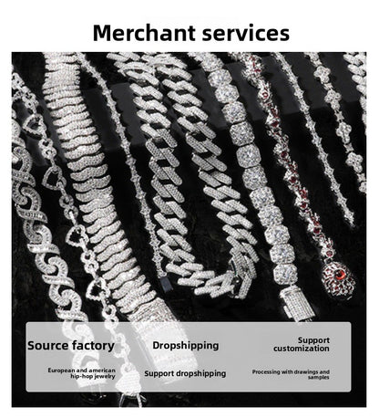 Blue Purple Gemstone Bracelet – Hip-Hop Style