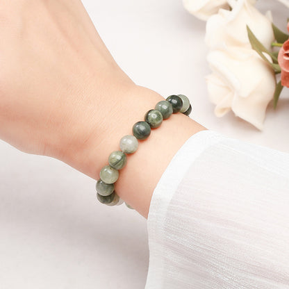 Green Serpentine Crystal Bracelet – Minimal Style