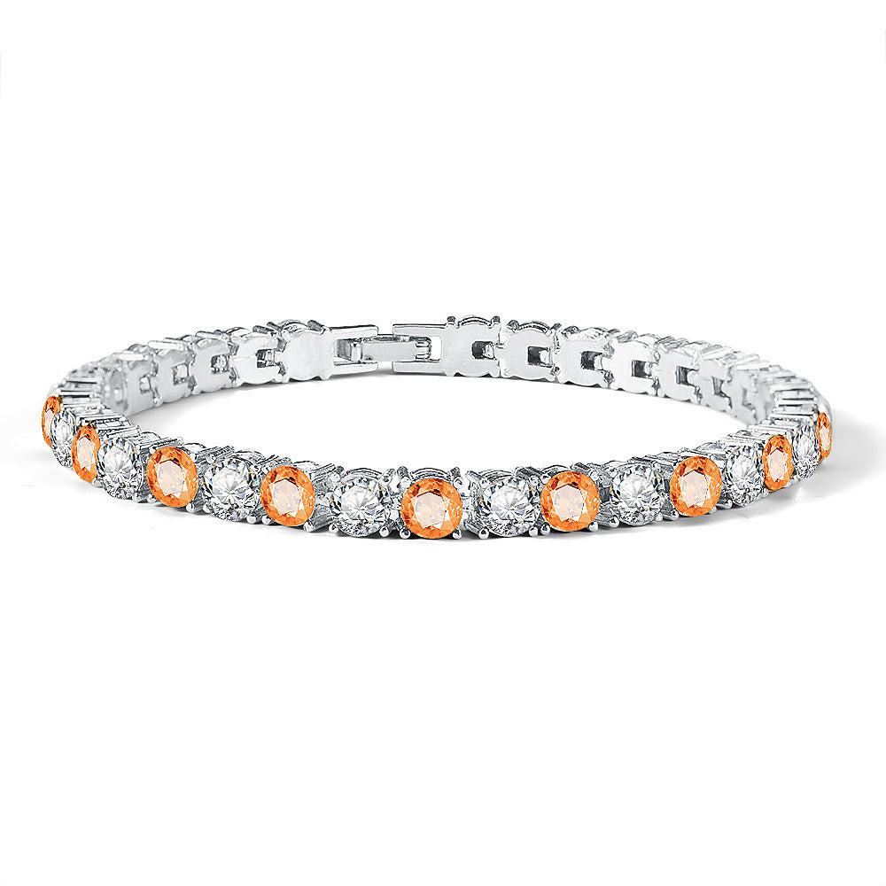 Full Rhinestone Tennis Bracelet – Hip-Hop Style