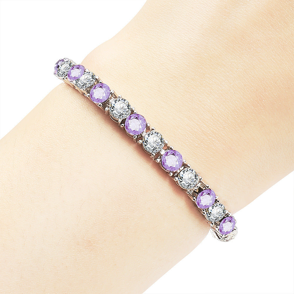 Full Rhinestone Tennis Bracelet – Hip-Hop Style