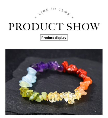 Crushed Stone Natural Crystal Bracelet – Irregular Beads