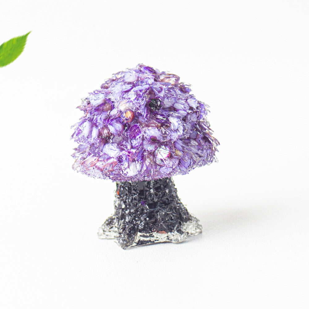 Creative Natural Crystal Stone Resin Small Tree Crystal Tree Money Tree Home Decoration Office Desktop Ornament