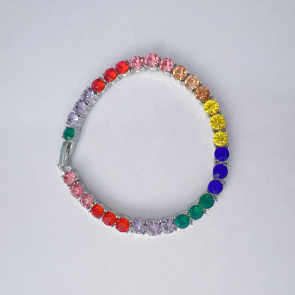 Full Rhinestone Tennis Bracelet – Hip-Hop Style