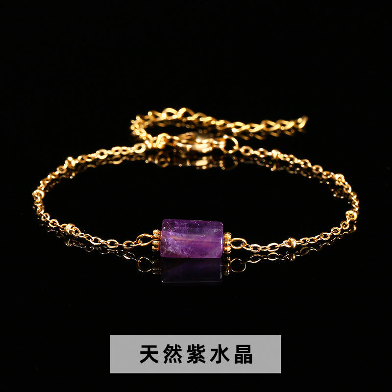 Faceted Jade Crystal Bracelet – Stainless Steel