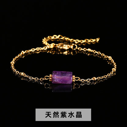 Faceted Jade Crystal Bracelet – Stainless Steel