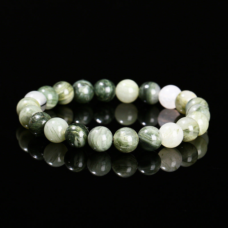 Green Serpentine Crystal Bracelet – Minimal Style