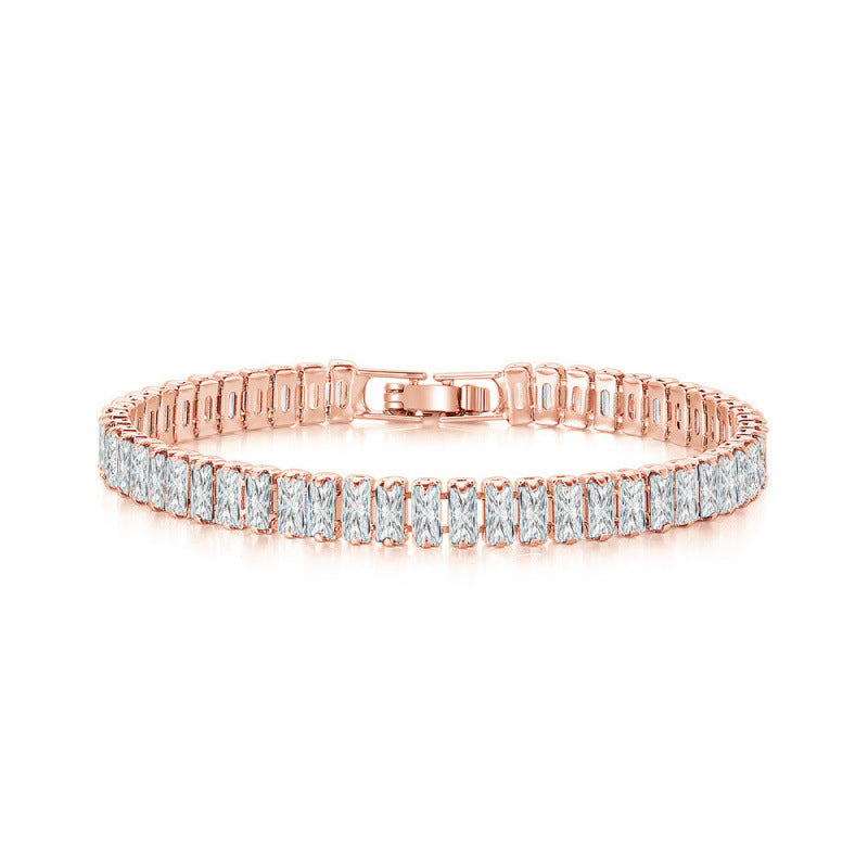 Single Row Colorful Zircon Tennis Bracelet