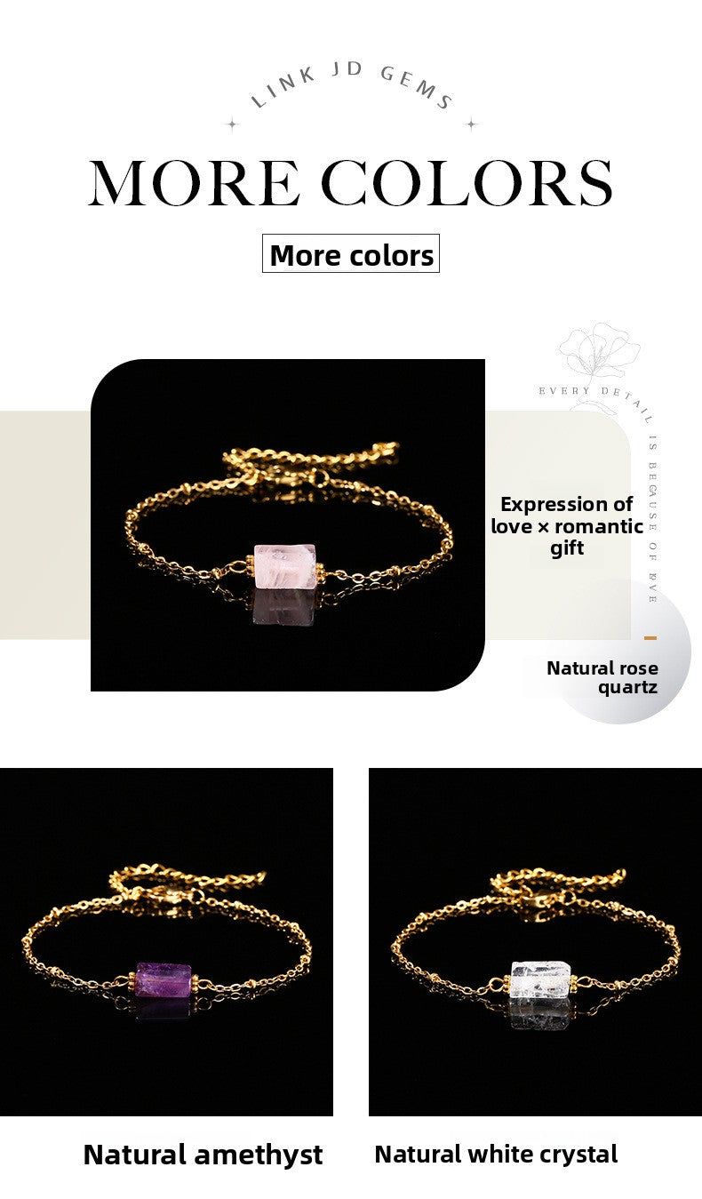 Faceted Jade Crystal Bracelet – Stainless Steel