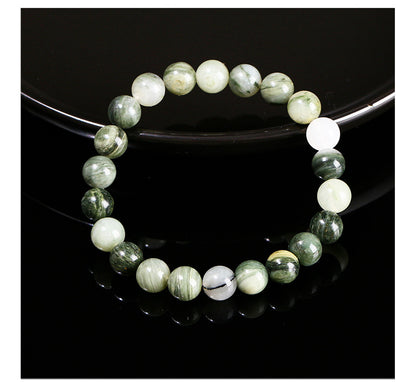 Green Serpentine Crystal Bracelet – Minimal Style