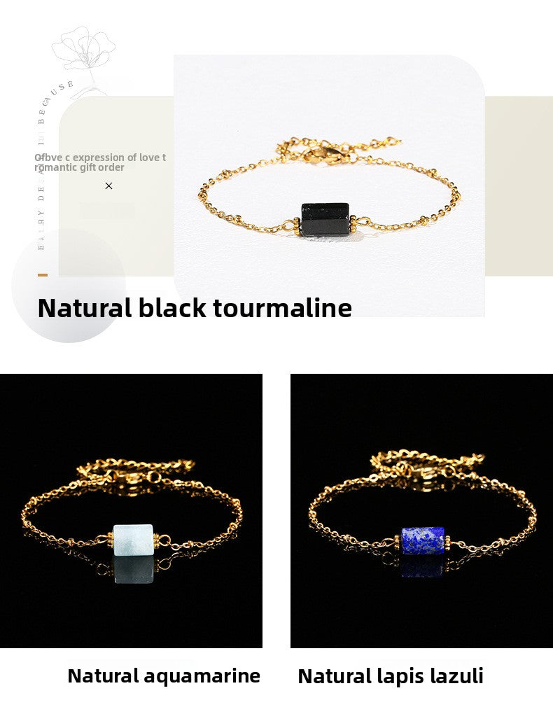 Faceted Jade Crystal Bracelet – Stainless Steel