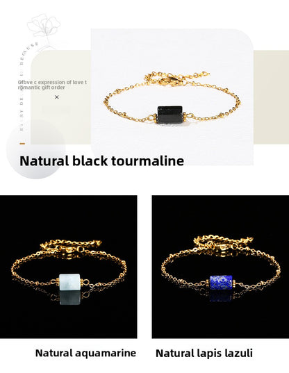 Faceted Jade Crystal Bracelet – Stainless Steel