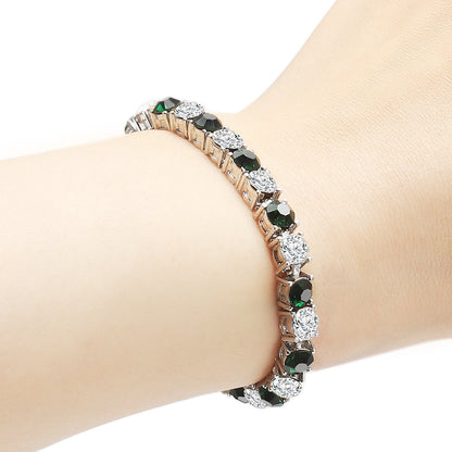 Full Rhinestone Tennis Bracelet – Hip-Hop Style