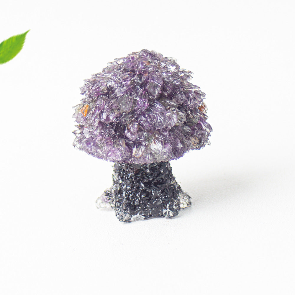 Creative Natural Crystal Stone Resin Small Tree Crystal Tree Money Tree Home Decoration Office Desktop Ornament
