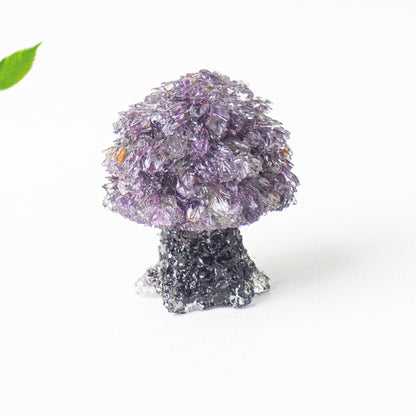 Creative Natural Crystal Stone Resin Small Tree Crystal Tree Money Tree Home Decoration Office Desktop Ornament