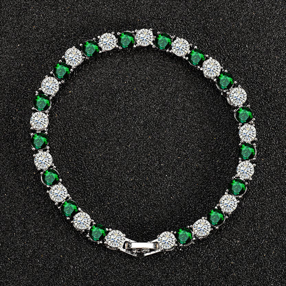 Full Rhinestone Tennis Bracelet – Hip-Hop Style