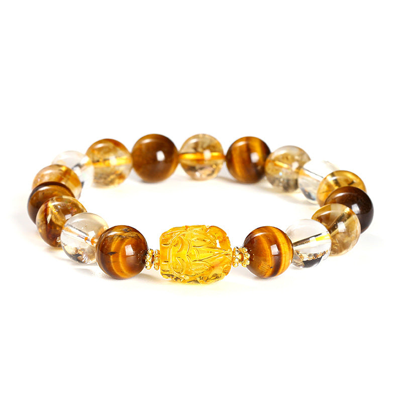 5A Yellow Tiger Eye Pixiu Bracelet – Wealth Style
