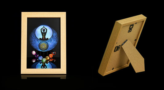 Seven Chakra Crystal Frame Cabinet (Human ,Sun & Moon)