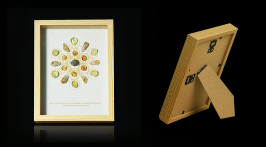 Metatron Crystal Grid Frame – Wire Wrapped Yellow Crystal Bar