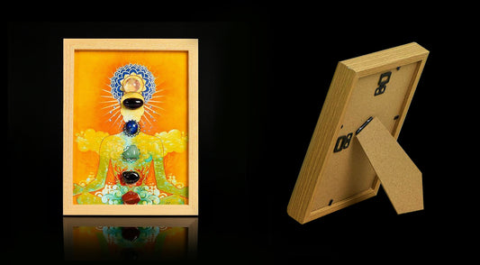 Painted Seven Chakra Crystal Display