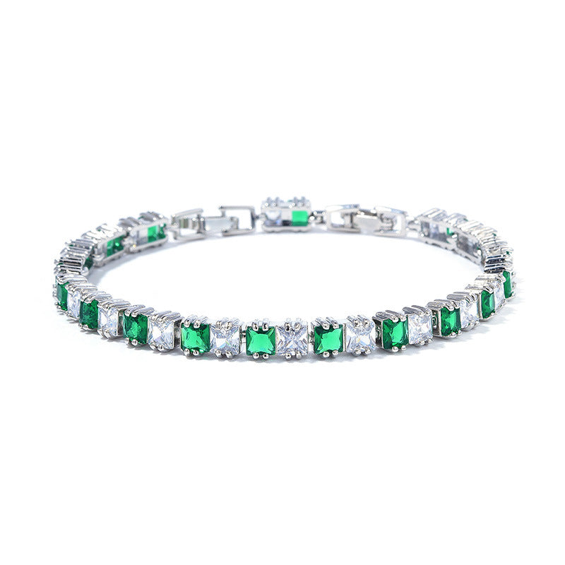 High-End Silver Zircon Bracelet – New Arrival