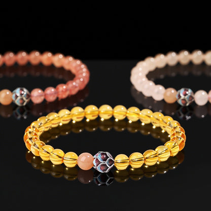 Handcrafted Crystal Lotus Bracelet – Attract Positive Energy & Emotional Balance