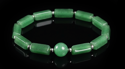 Square & Round Bead Leather Bracelet – Trendy Fashion