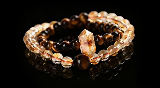 Natural Citrine & Tiger Eye Double-Wrap Bracelet – Wealth & Prosperity