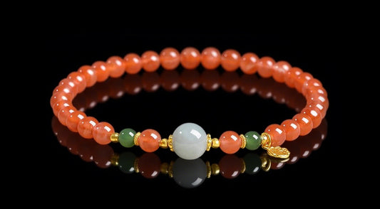 Fortune Red Agate Bracelet Natural Baoshan – Women’s Jade Amulet Bracelet
