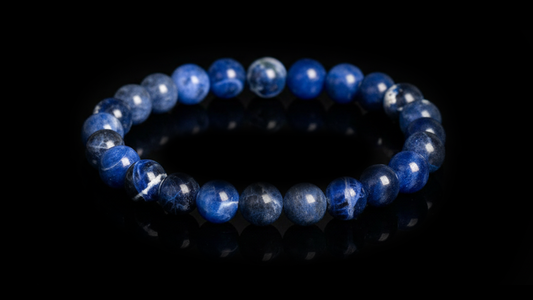 Tranquil Flow,Blue Lace Agate Energy Crystal Bead Bracelet 8mm