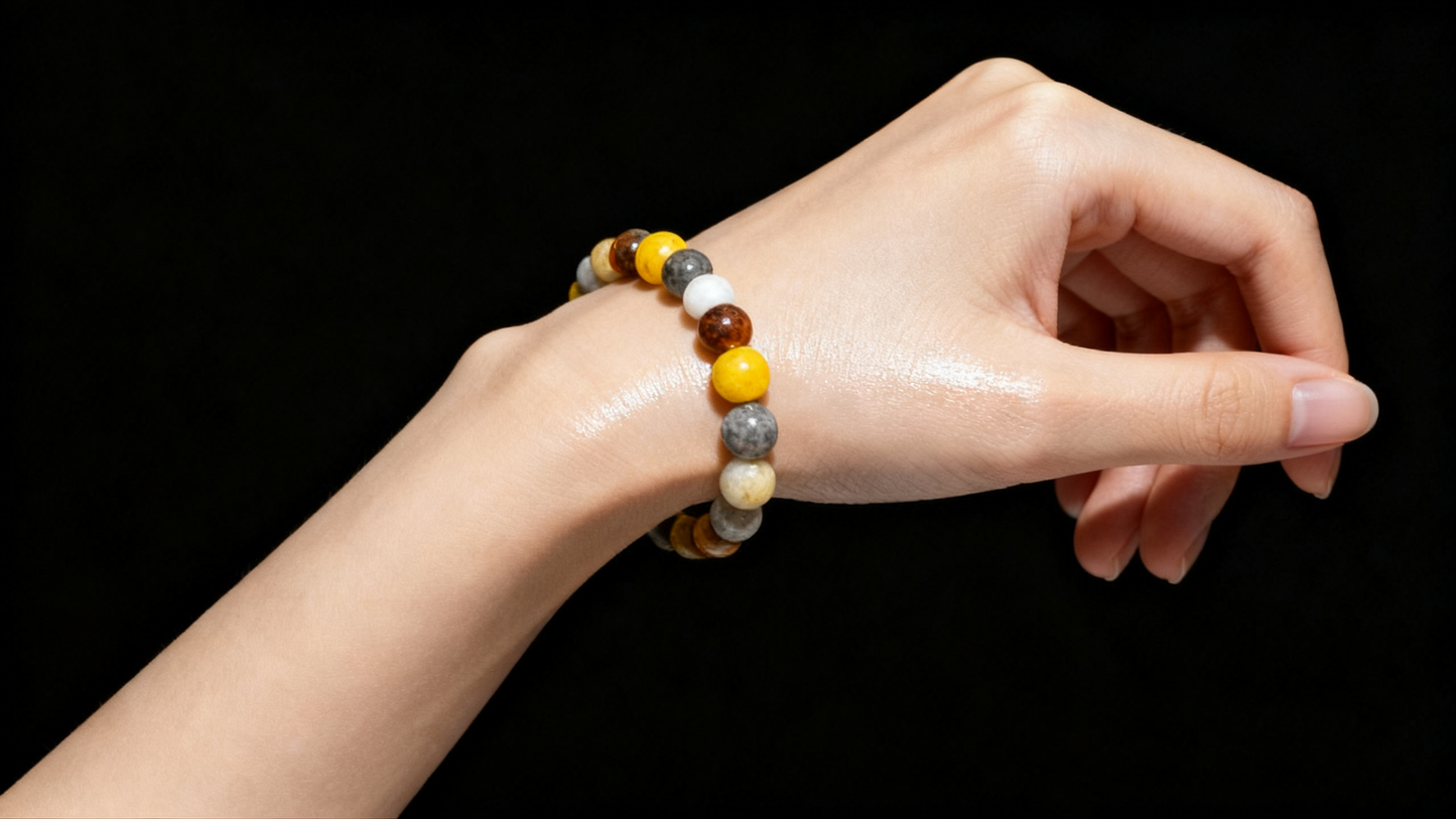 Wild Spirit,Crazy Agate Energy Crystal Bead Bracelet 8mm