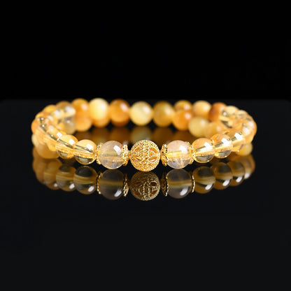 Natural Strawberry Quartz Double Circle Bracelet – Elegant Women’s Jewelry